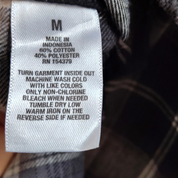 Aeropostale Long Sleeve Relaxed Washed Plaid Flannel Shirt M - Picture 5 of 6